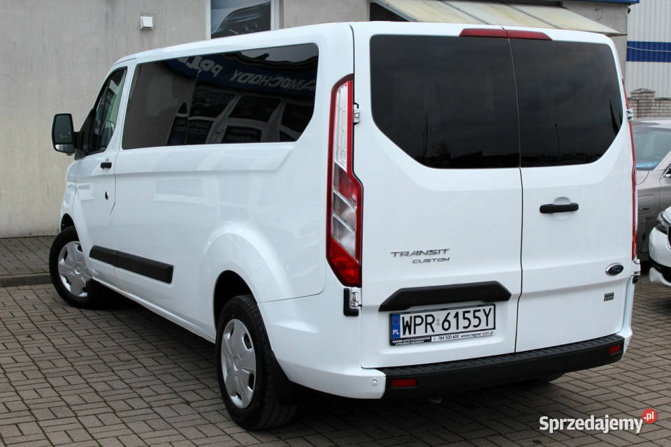 Ford Transit Custom Długi 9osobowy 130 SalonPL wielofunkcyjna kierownica Sokołów sprzedam