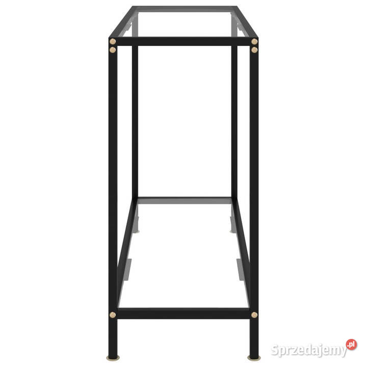 Stolik konsolowy przezroczysty 100x35x75 szkło Warszawa