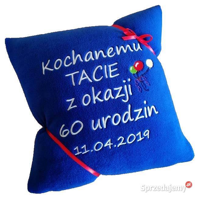 Poduszka z HAFTEM prezent imieniny URODZINY Toruń