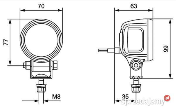 Lampa robocza owalna LED niebieska 1G0996210001 małopolskie Kamionna