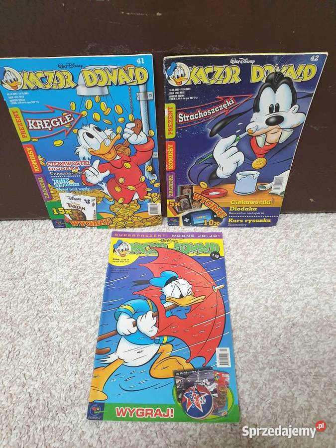 Kaczor Donald zestaw 3 komiksów 2003 dla dzieci Komiksy Gdynia
