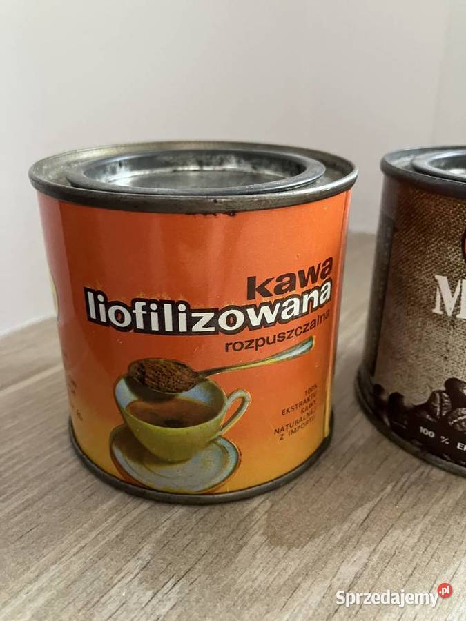 Stare puszki PRL Amino kawie z 82 roku Sępólno Krajeńskie