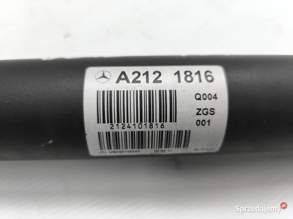 WAŁ NAPĘDOWY MERCEDES EKLASA W212 22 CDI wielkopolskie