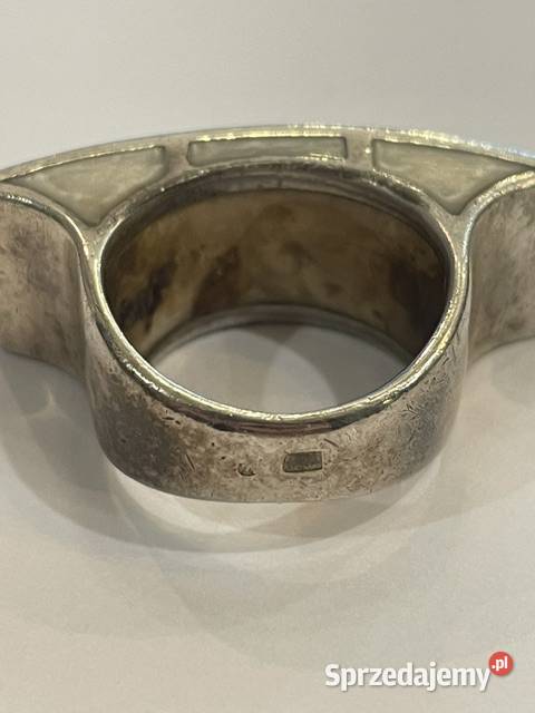 Pierścionek z masy perłowej i srebra 925 Pierścionki sprzedam