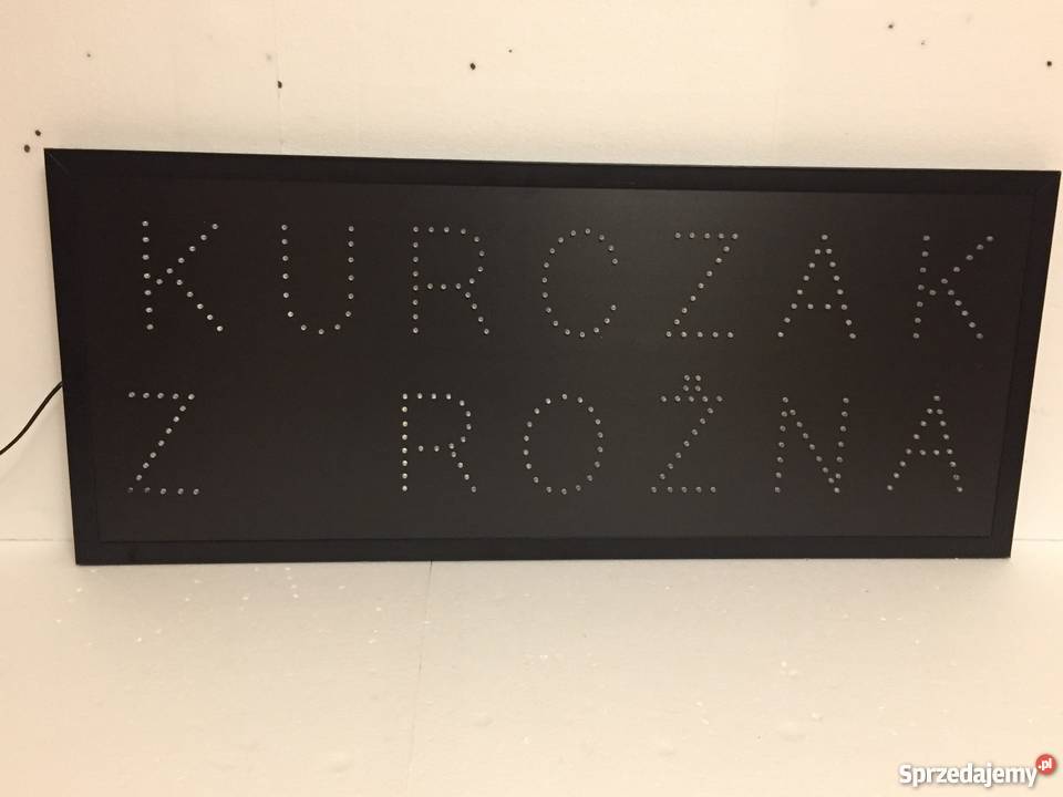 KURCZAK Z ROŻNA LED reklama 100x42 zewnętrzna