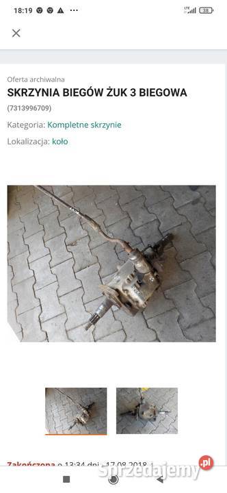 Skrzynia biegów żuk 3 biegowa Nysa tarpan Nisko