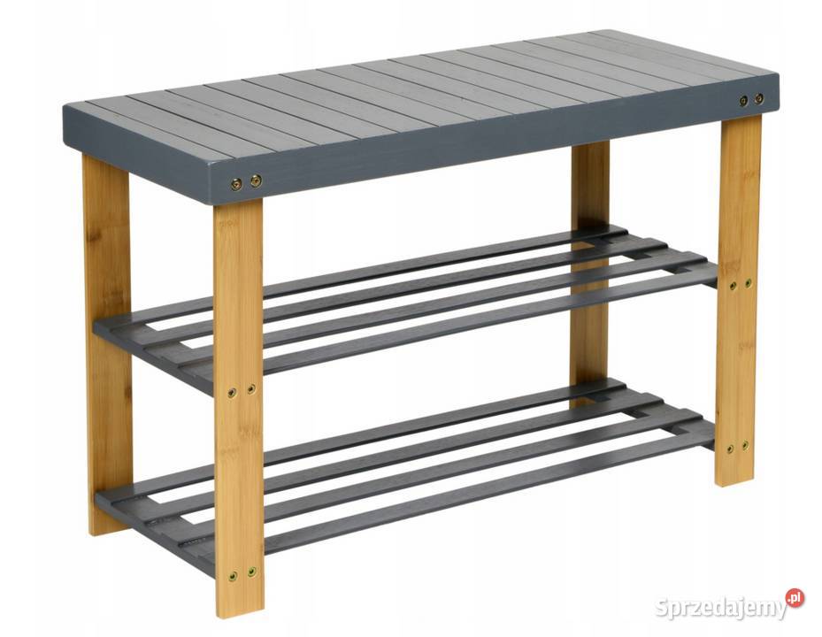 ŁAWKA BAMBUSOWA NA BUTY REGAŁ SIEDZISKO STOJAK 3 Choroszcz