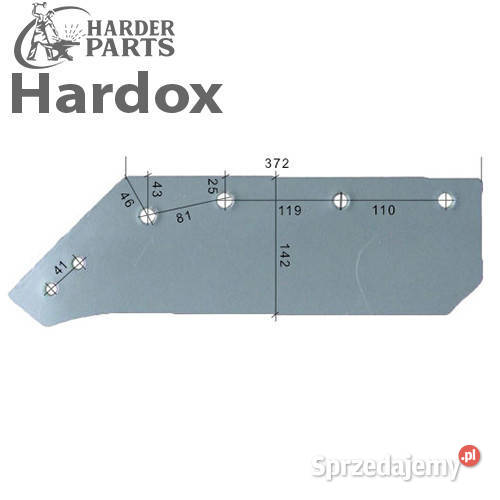 Lemiesz 14 300ha HARDOX 063017L do pługa Suwałki