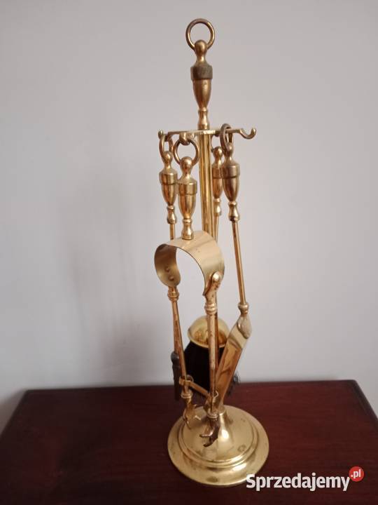 Mosiężny zestaw kominkowy Miejsce Piastowe