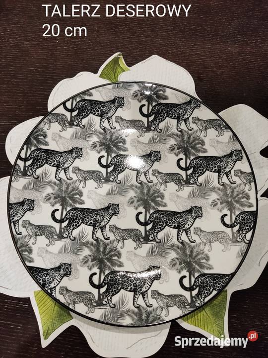 Komplet obiadowy 24 talerze safari jungle Ropczyce