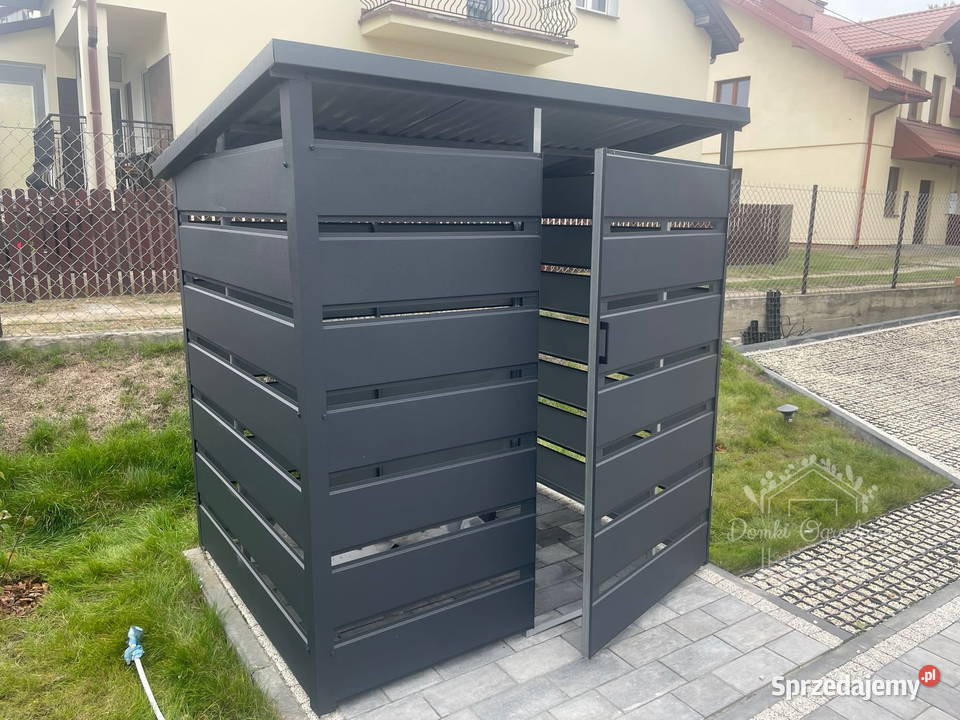 Wiata śmietnikowa spad tył 15x1m antracyt sprzedam