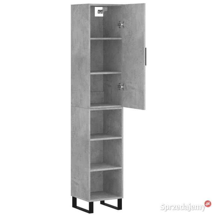 Wysoka szafka szarość betonu 345x34x180 Warszawa
