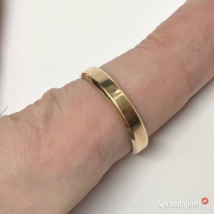 Złota OBRĄCZKA ślubna DAMSKA 14K KLASYCZNA r 17 złote Warszawa