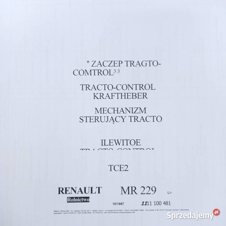 Instrukcja Serwisowa Napraw RENAULT 11054 Polska zachodniopomorskie Kamień Pomorski