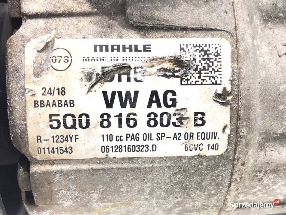 SPRĘŻARKA KLIMATYZACJI VW PASSAT B8 5Q0816803B