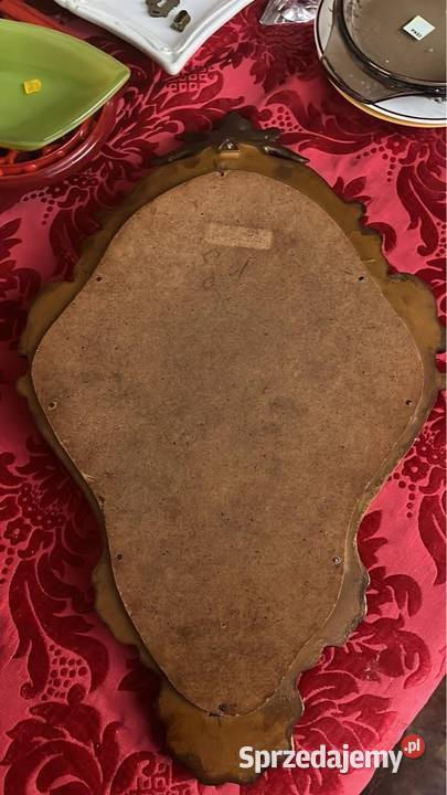 Lustro do powieszenia Złote Secesyjne pomorskie Gdańsk