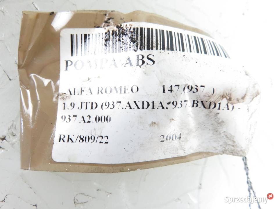 POMPA ABS ALFA ROMEO 147 0265224097 osobowe małopolskie