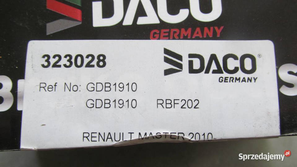 KLOCKI HAMULCOWE DACO 323028 MASTER III MOVANO B świętokrzyskie