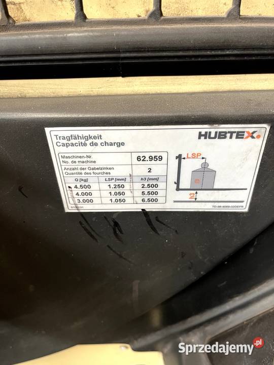 HUBTEX MQ60 Wózek widłowy Radomsko sprzedam