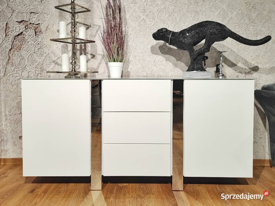 KOMODA CROMO CL05 Styl York czarny biały wysoki 82cm łódzkie Radomsko