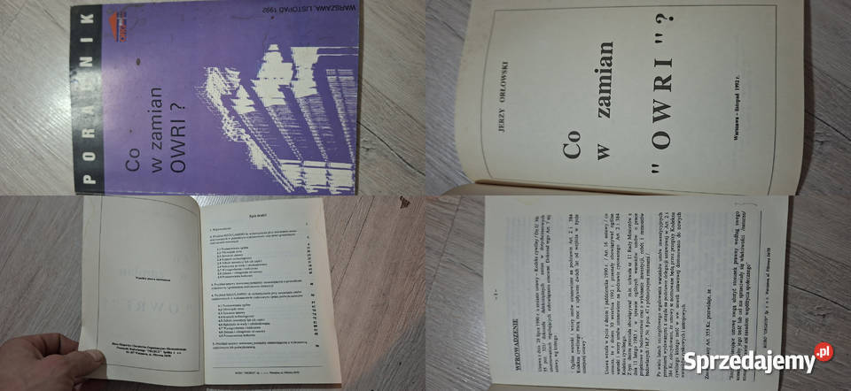 Unikat Poradnik Co w zamian OWRI Jerzy Orłowski Antykwariat