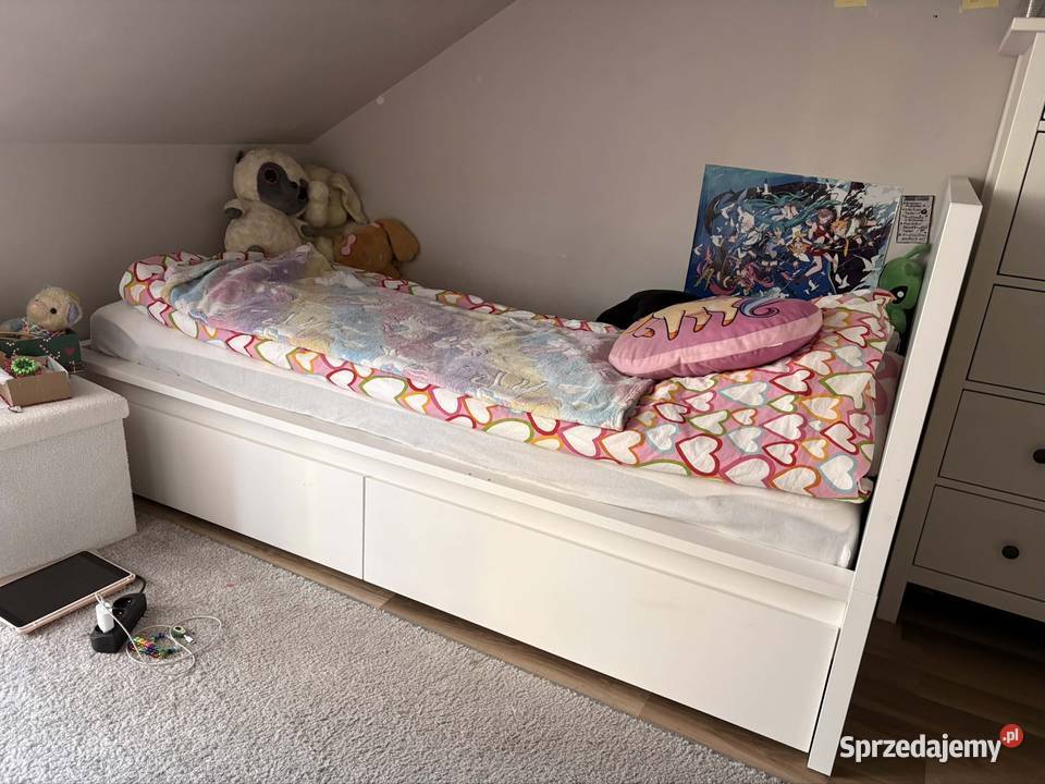 Łóżko IKEA malm 90x200 materac śląskie Częstochowa