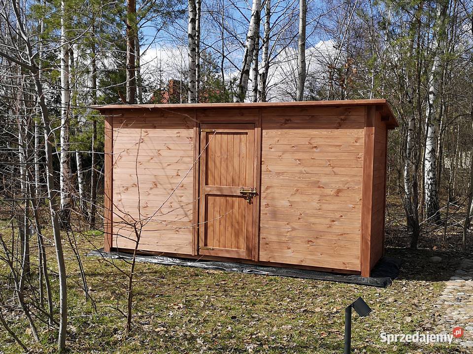 Domek narzędziowy 4 x 15m z dachem prostym Ogród Kalety