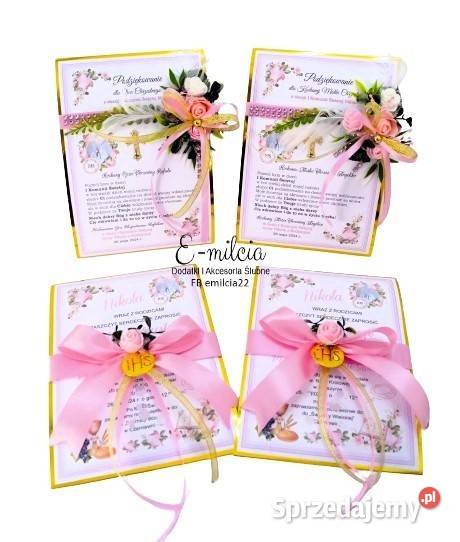 Podziękowania i Zaproszenia Chrzestnych i lubuskie Zielona Góra sprzedam
