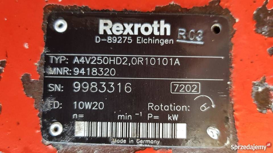POMPA Hydrauliczna Hydromotor BOSCH MOOG REXROTH Opalenica
