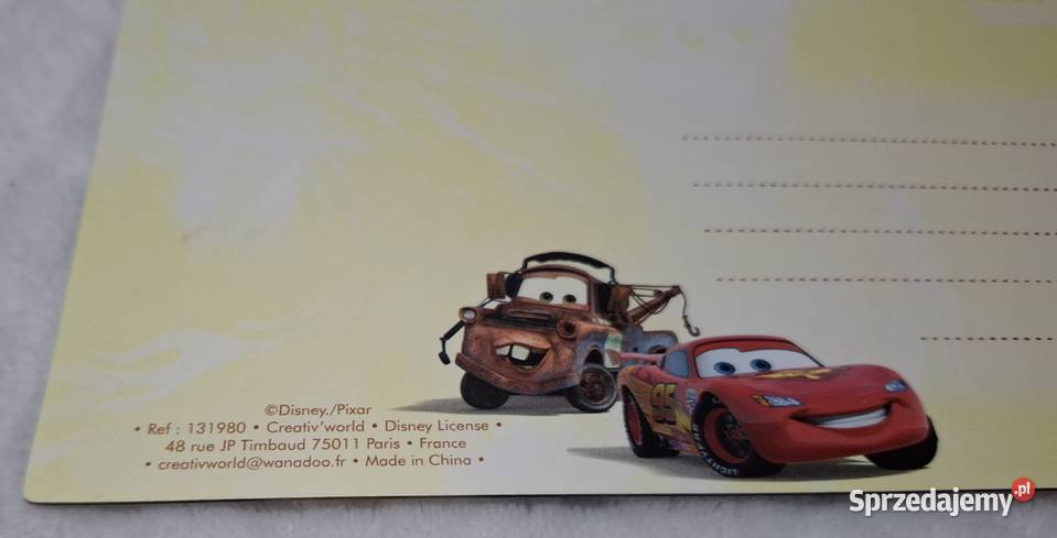 Pocztówka 3D Cars Auta Disney ToysRus 105x15 Czeladź