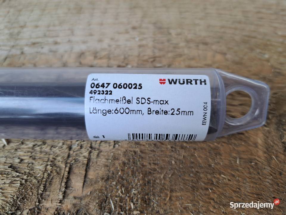 Dłuto płaskie Wrth SDS 25 600 mm nowe mazowieckie Pruszków