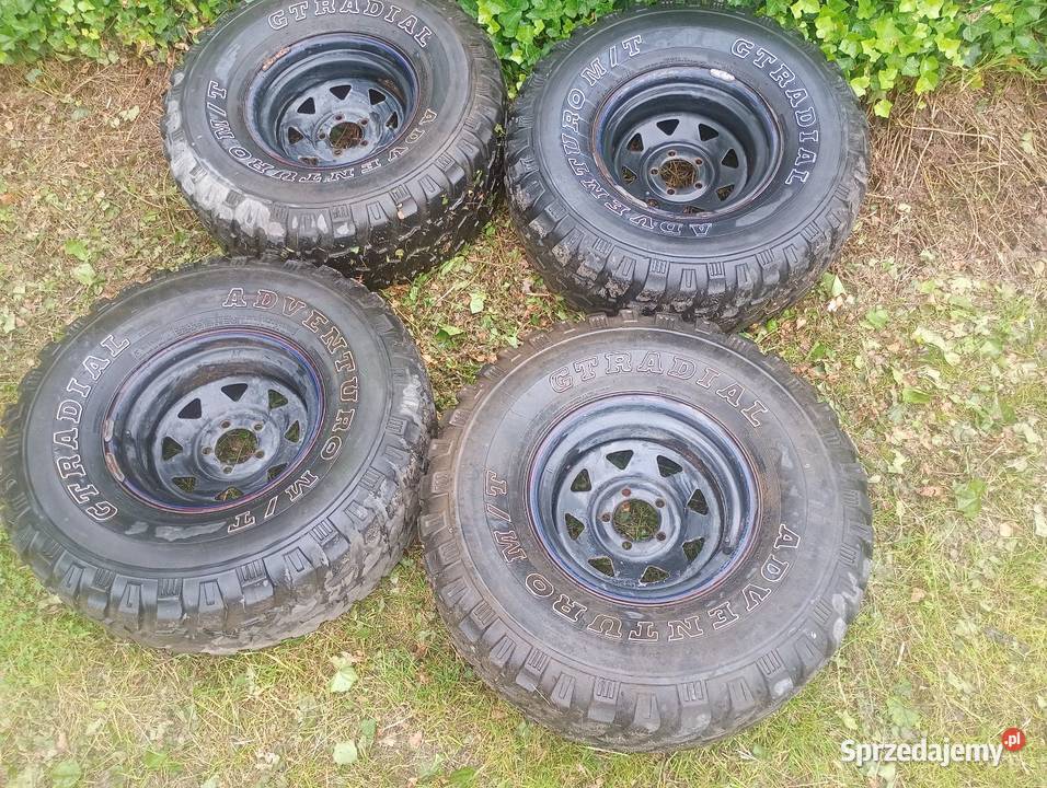 Komplet kół i opon 33 cale jeep Cherokee xj 40B Bolszewo