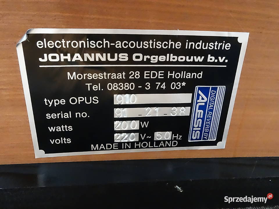 Johannus Opus 910 pełnowymiarowe elektroniczne Biłgoraj