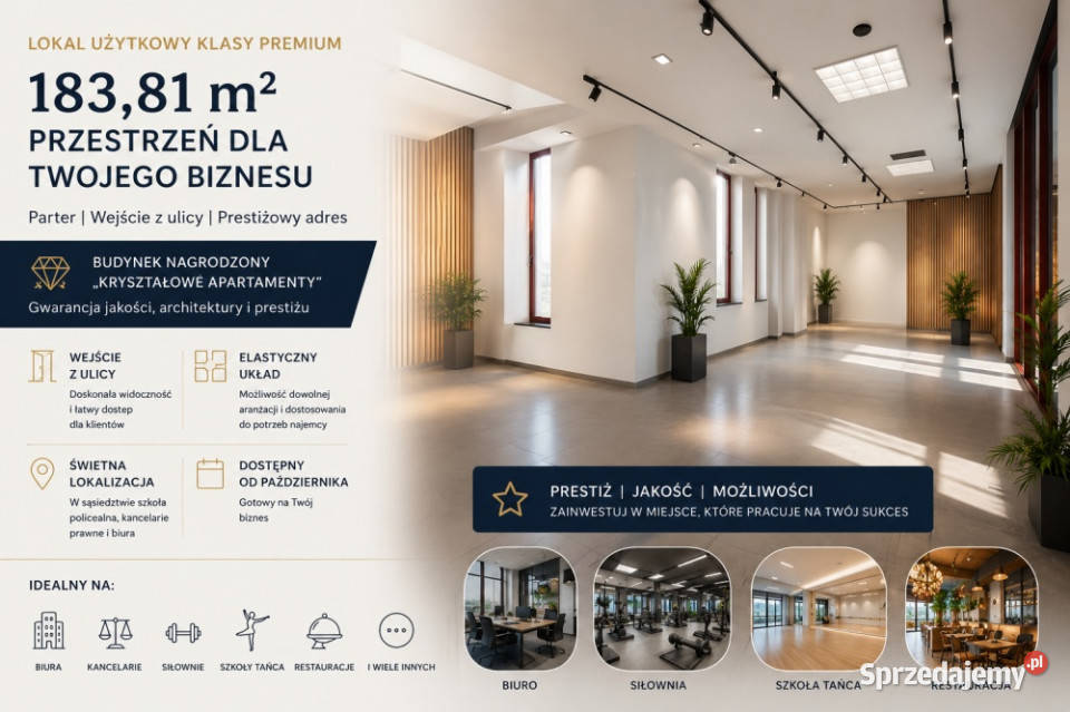 PRESTIŻOWY LOKAL UŻYTKOWY 18381 m PARTER WEJŚCIE Poznań