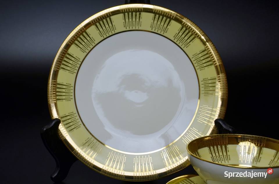 Trio śniadaniowe lata 30 XX w Hutschenreuther Legnica