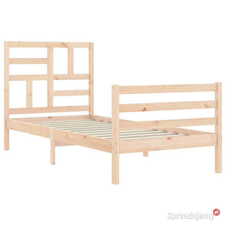 Rama łóżka z wezgłowiem lite drewno WM3194856 195cm