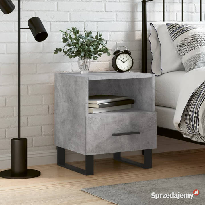 Szafka nocna szarość betonu 40x35x475 WM827492 Nocne Warszawa sprzedam