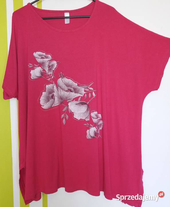 XXXL Amarantowa bluzka tunika produkt turecki kolorowy Gliwice