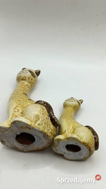 Ceramika figurki kotów mama i dziecko Figurki i rzeźby lubelskie Zamość sprzedam
