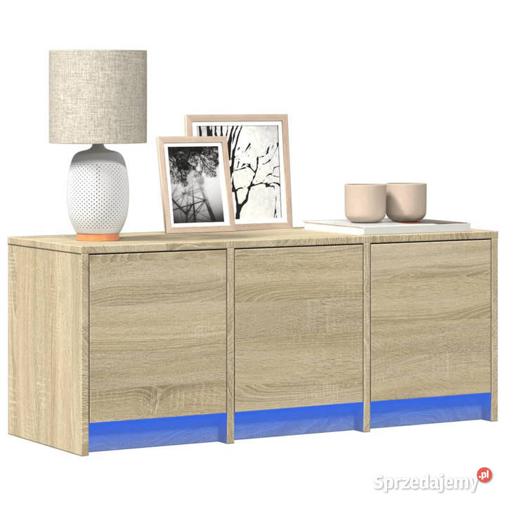 Szafka TV z LED dąb sonoma 97x34x40 WM852238 Warszawa sprzedam