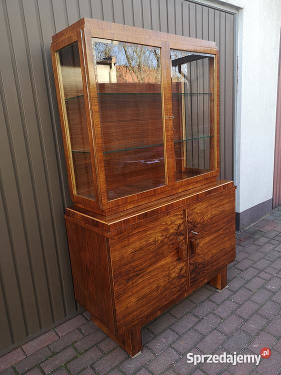 Witryna Serwantka ARTDECO Orzech Politura Stara Swarzędz