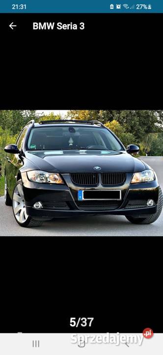 BMW 3 series model e91 na sprzedaz czarny Seria 3 pomorskie Reda