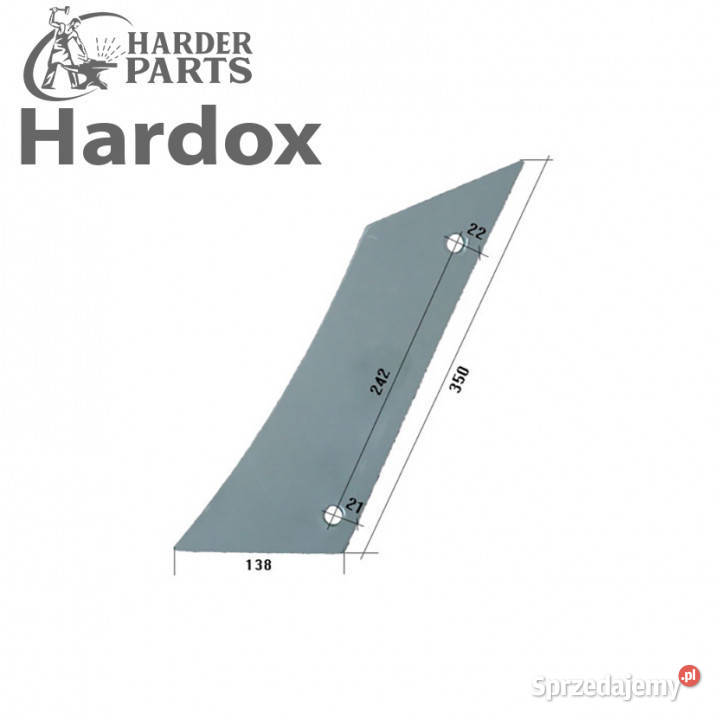 Pierś HARDOX 173339L części do pługa GREGOIRE Suwałki sprzedam