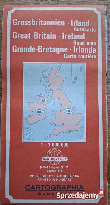 Great Britain Ireland Road map 11000 000 małopolskie Kraków