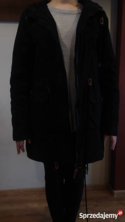 Kurtka czarna styl parka czarny Kraków