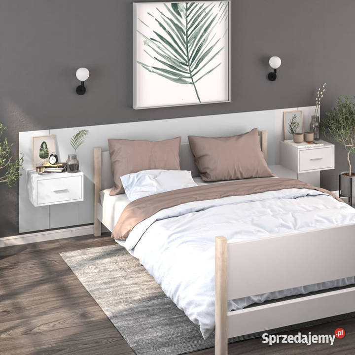 Szafki nocne ścienne 2 białe WM810972 mazowieckie Warszawa