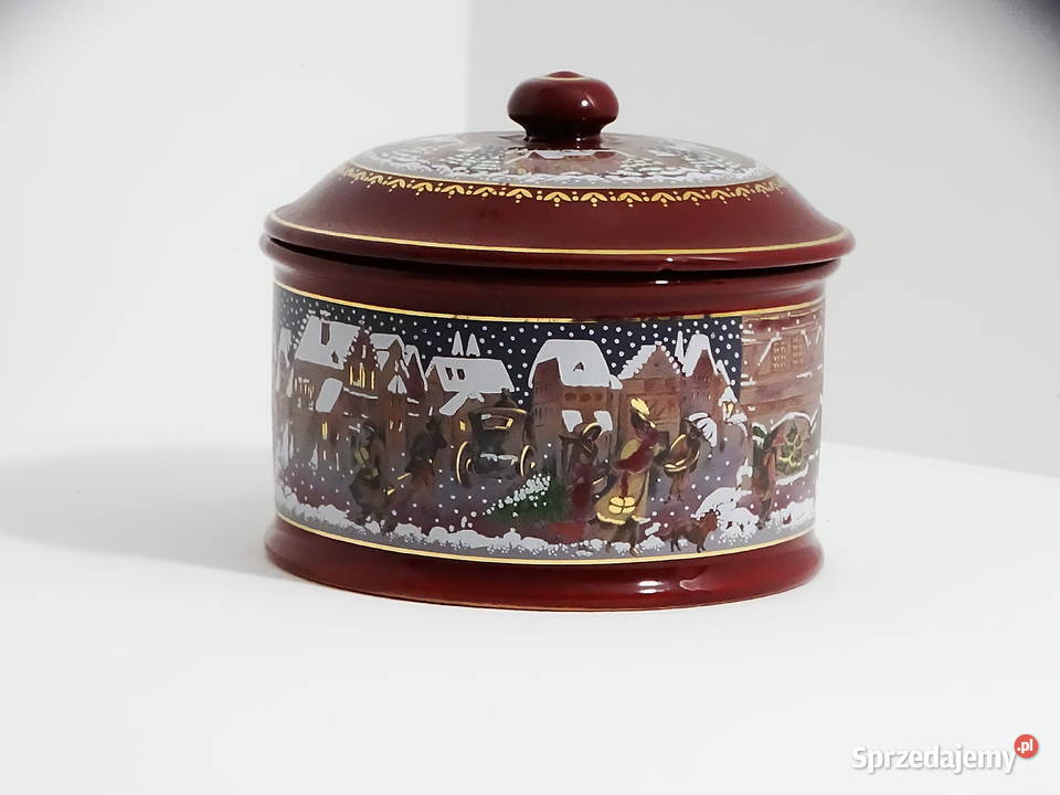 Dekoracyjny pojemnik świąteczny z pokrywką Biłgoraj