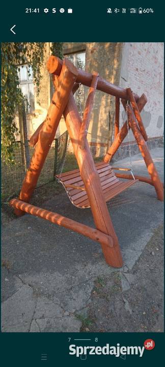 Ławeczka ławka bujana huśtawkabujawla metal Łuszkowo sprzedam