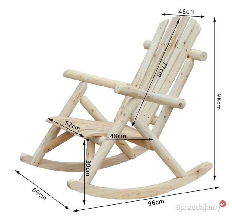 Fotel bujany drewniany małopolskie Brzesko
