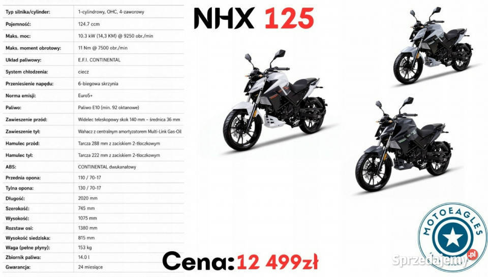 Sym inny SYM NHX 125 Kup na raty z Dowozem pod Rok produkcji 2026 Bicz